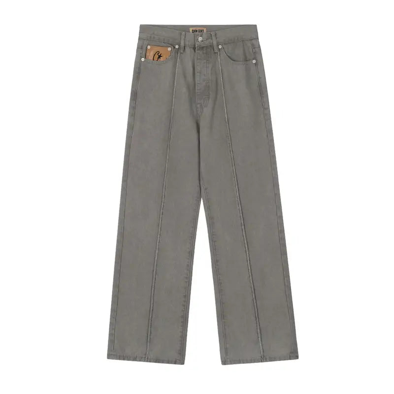 Corteiz Grau Denim Set: Hochwertige Streetwear für Exklusiven Urbanen Style