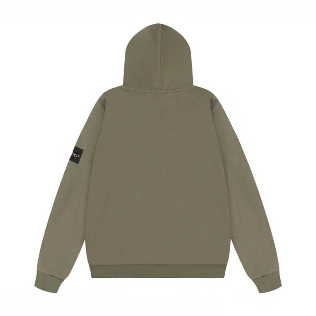 Stone Island Herren Kapuzenpullover – Robustes Baumwoll-Fleece, Ikonischer Kompass