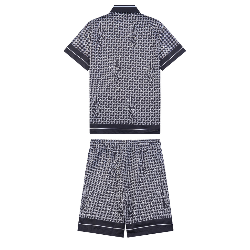 Amiri Staggard Seiden-Shorts-Set Herren Luxus Freizeitanzug Sommer Bequem Stilvoll