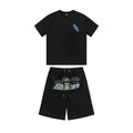 Trapstar London Shooters Schwarzes Kurzset: Premium Urban Streetwear Zweiteiliges Outfit