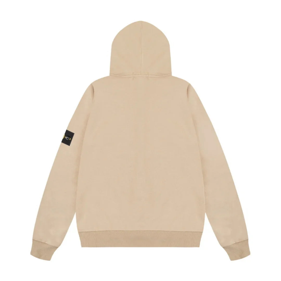 Stone Island Herren Kapuzenpullover Grün – Premium Baumwolle, Ikonischer Kompass-Patch, Urbaner Style