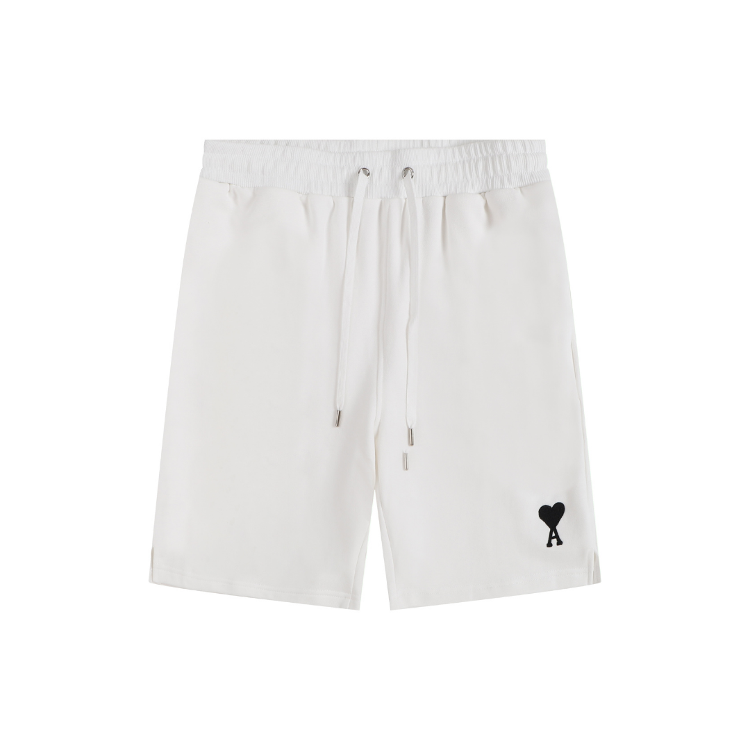 AMI Paris Herren Shorts: Stylisch, Bequem, Hochwertige Baumwolle, Vielseitig, Schwarz/Weiß