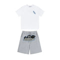 Trapstar London Shooters Weißes Short-Set: Stylisch, Komfortabel, Streetwear-Essential