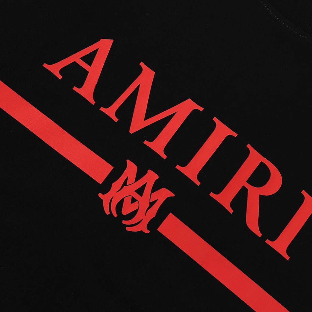 Amiri Herren M.A. Logo T-Shirt Schwarz Baumwolle Luxus Streetwear Design