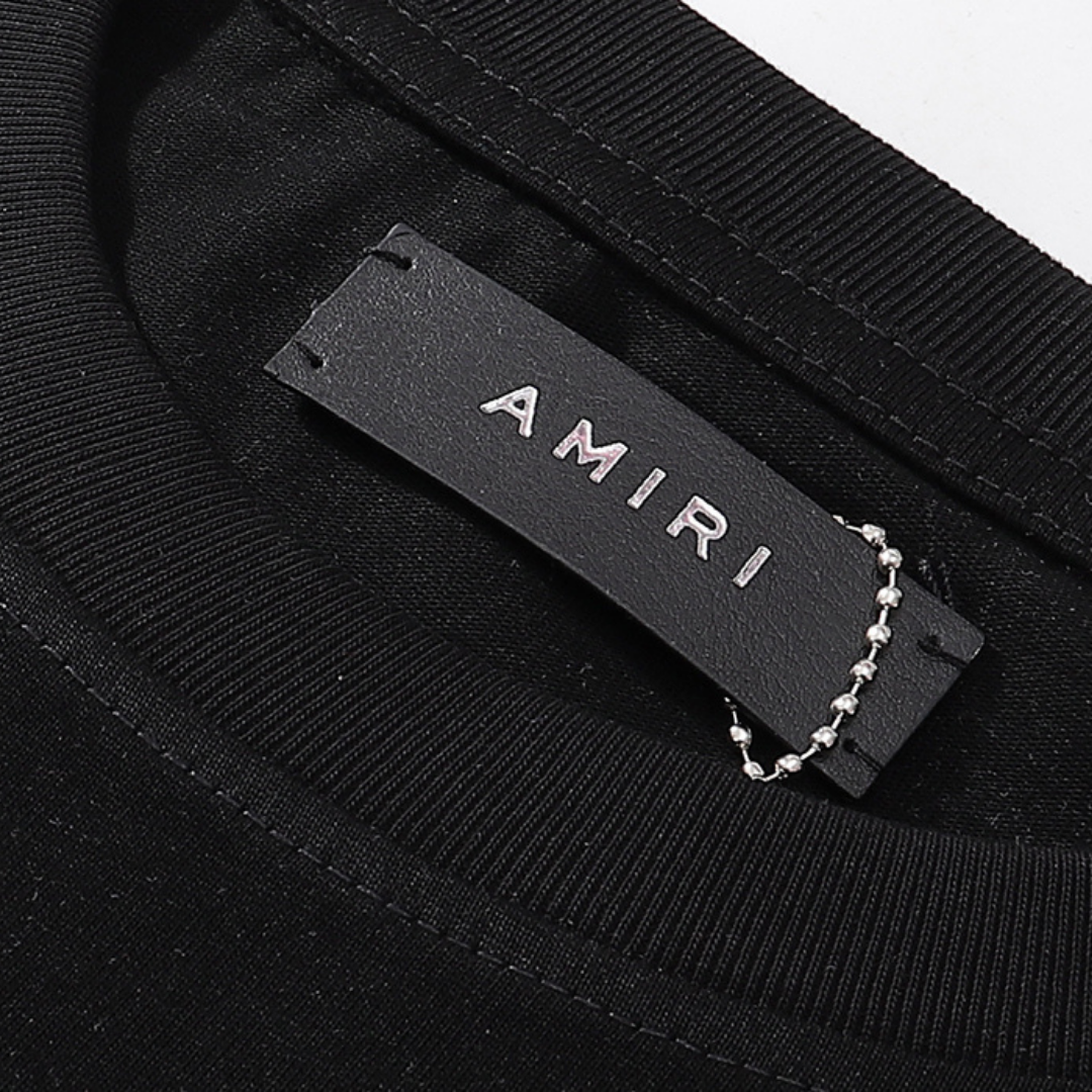 Amiri Herren M.A. Logo T-Shirt Schwarz Baumwolle Luxus Streetwear Design