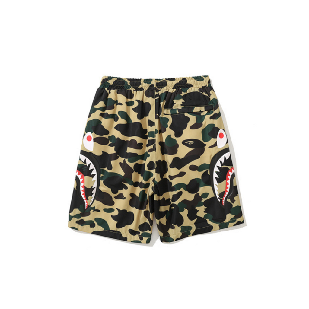 BAPE Camo Streetwear Shorts für Herren – Bequeme Affenkopf Freizeit Hose