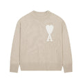 Luxuriöser AMI Paris Herz-Logo Strickpullover für Herren - Zeitloser Eleganz