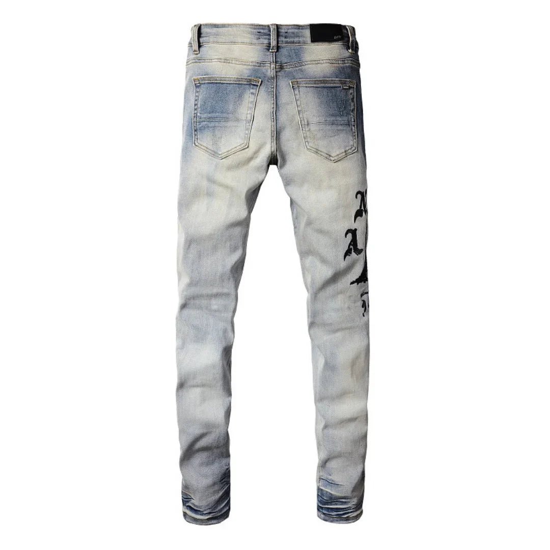 Amiri Logo Slim Fit Herren Jeans Schwarz – Exklusive Designer Streetwear Denim