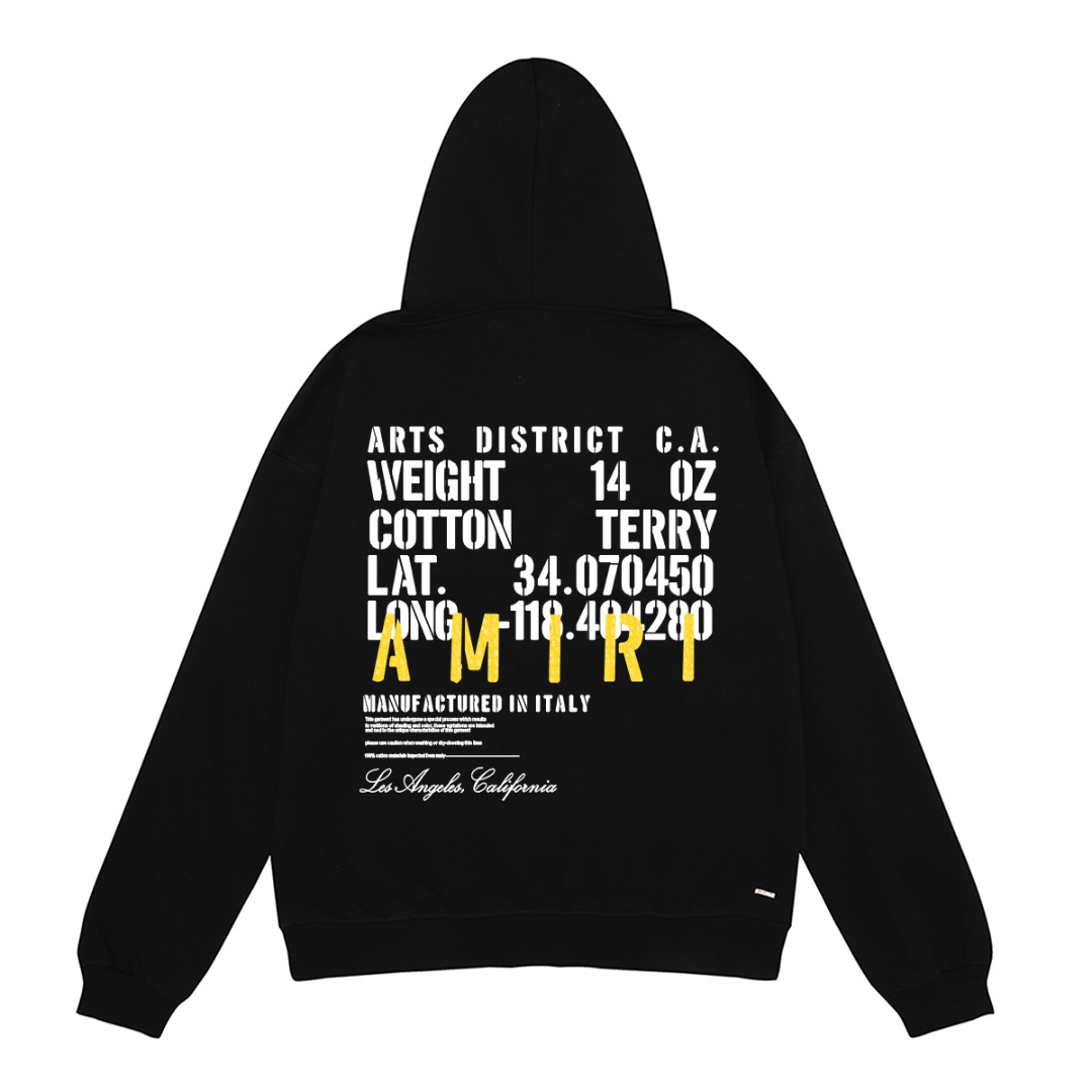 Amiri Logo Hoodie: Exklusiver Premium-Baumwoll-Kapuzenpullover für Lässigen Rock'n'Roll Style