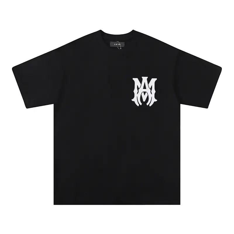 Amiri Designer Logo T-Shirt Herren Schwarz Baumwolle Luxus Streetwear Kurzarm