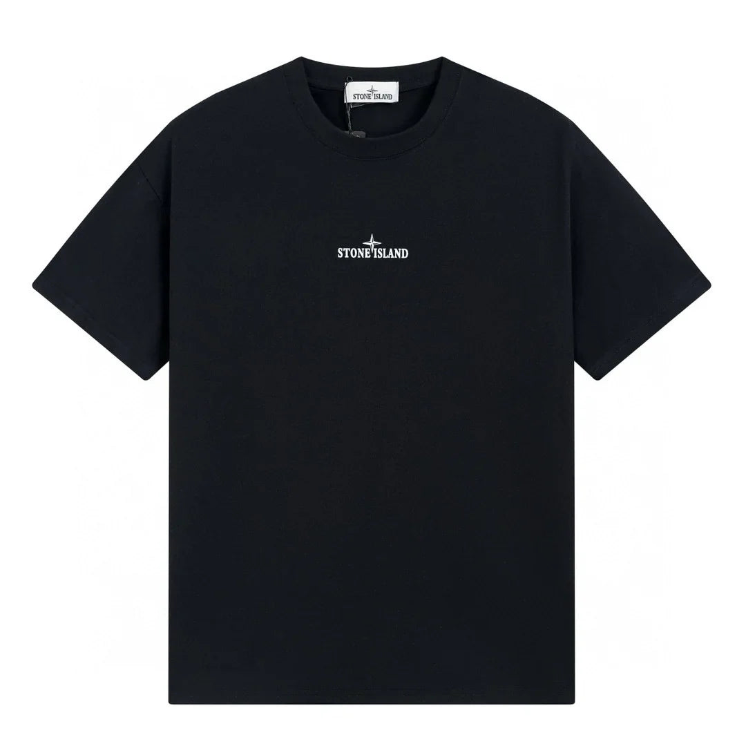 Stone Island Monochrom T-Shirt – Exklusives Baumwoll-Design für Modernen Stil