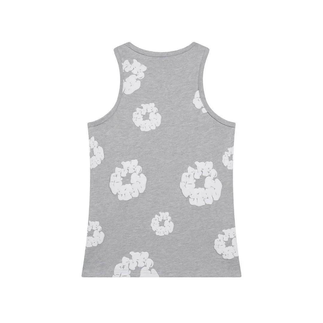 Denim Tears Graues Tanktop: Bequem, Stilvoll, Modern – Hochwertiges Baumwoll-Design