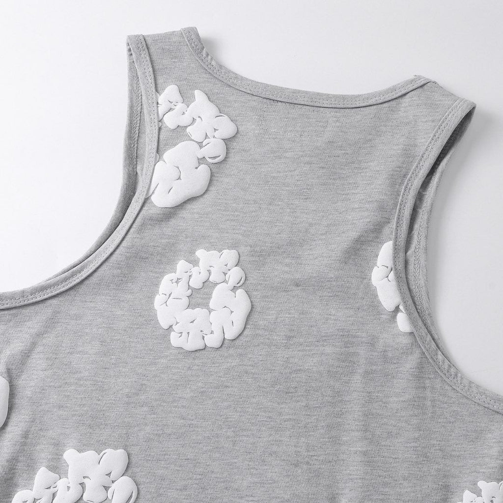 Denim Tears Graues Tanktop: Bequem, Stilvoll, Modern – Hochwertiges Baumwoll-Design