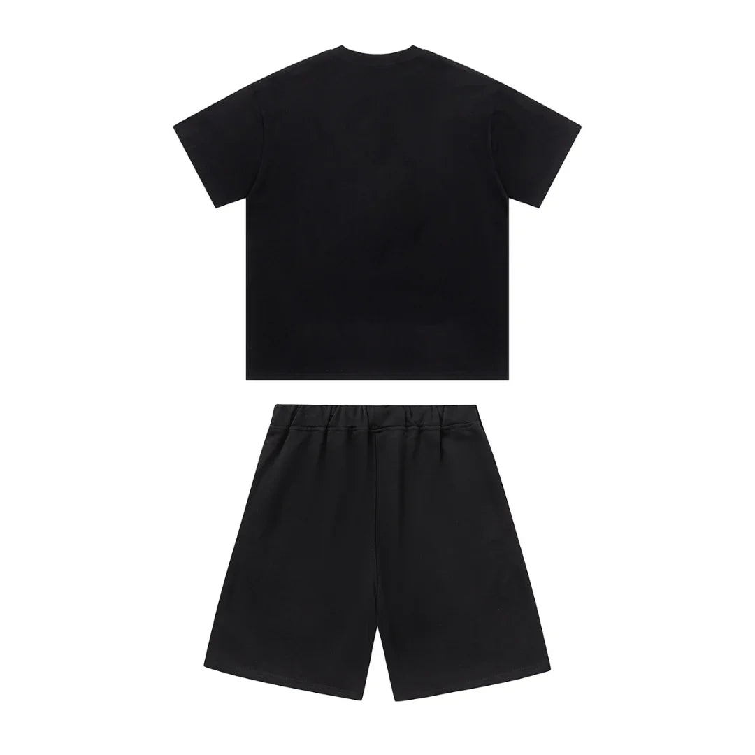 Trapstar Decoded Schwarzes Kurz-Set für Herren - Bequemes Streetwear Sommer-Outfit