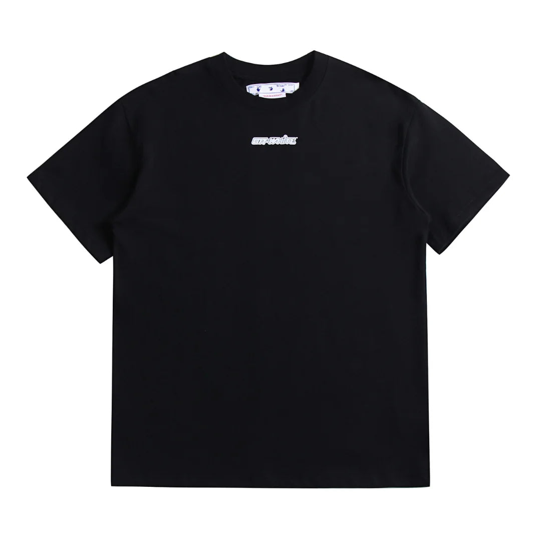 Off-White Monogramm Herren T-Shirt Luxus Streetwear Baumwolle Kurzarm Schwarz Stylisch
