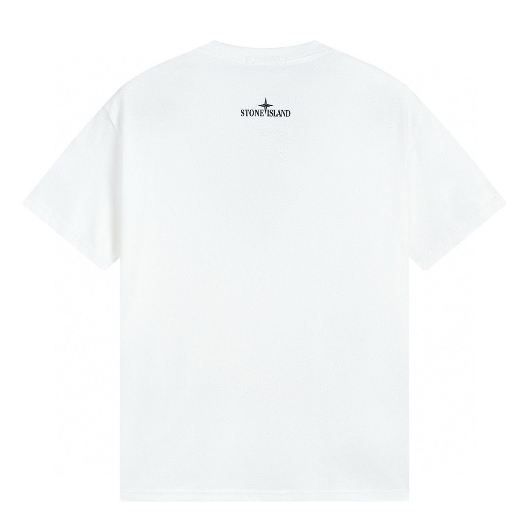Exklusives Stone Island Monochrom Herren T-Shirt: Premium Baumwolle, Komfort & Stil