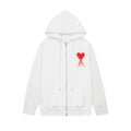 AMI Paris Unisex Jacke: Elegante Baumwoll-Sweatjacke mit Herzlogo für jeden Anlass