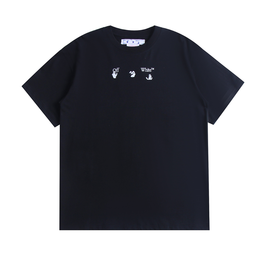 Luxuriöses Off-White Monogramm Baumwoll T-Shirt – Premium Streetwear Kurzarm Oberteil Herren