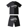 Trapstar Shooters Kurzset Schwarz Grau Herren Streetwear Gemütliche Sportswear