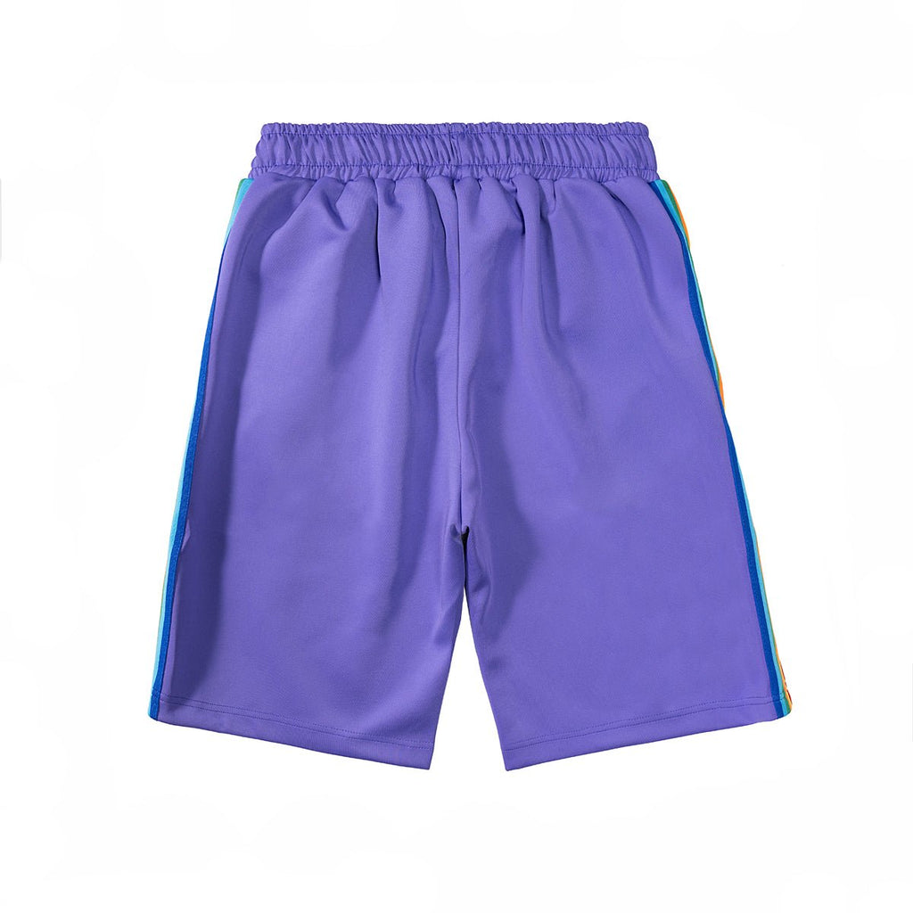 Palm Angels Modische Schwarze Track Shorts mit Weißem Seitenstreifen Herren