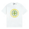 Stone Island Polychromatisches Baumwoll-T-Shirt Herren – Exklusiver Kompass-Patch Design