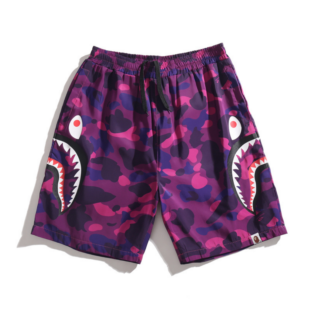 BAPE Hai Camo Streetwear Set: Bequemer Hoodie, Shorts oder Jacke, Exklusiver Look