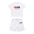 Trapstar Decoded Weißes Kurzes Set – Stylische Streetwear für Herren Sommer