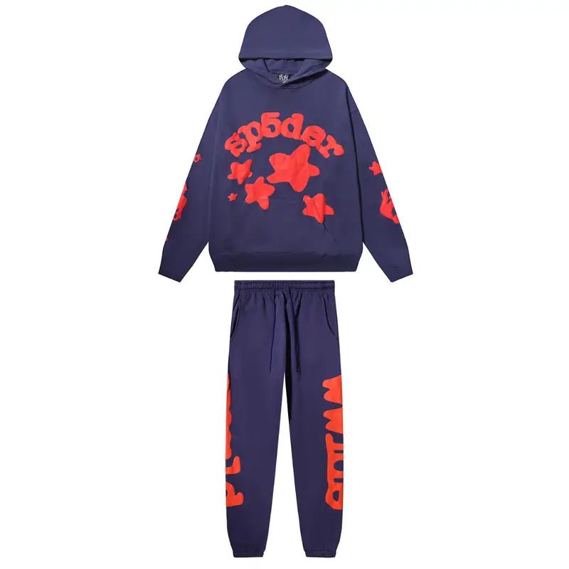 Stilvoller SP5DER Unisex Streetwear Trainingsanzug – Luxus Komfort Set