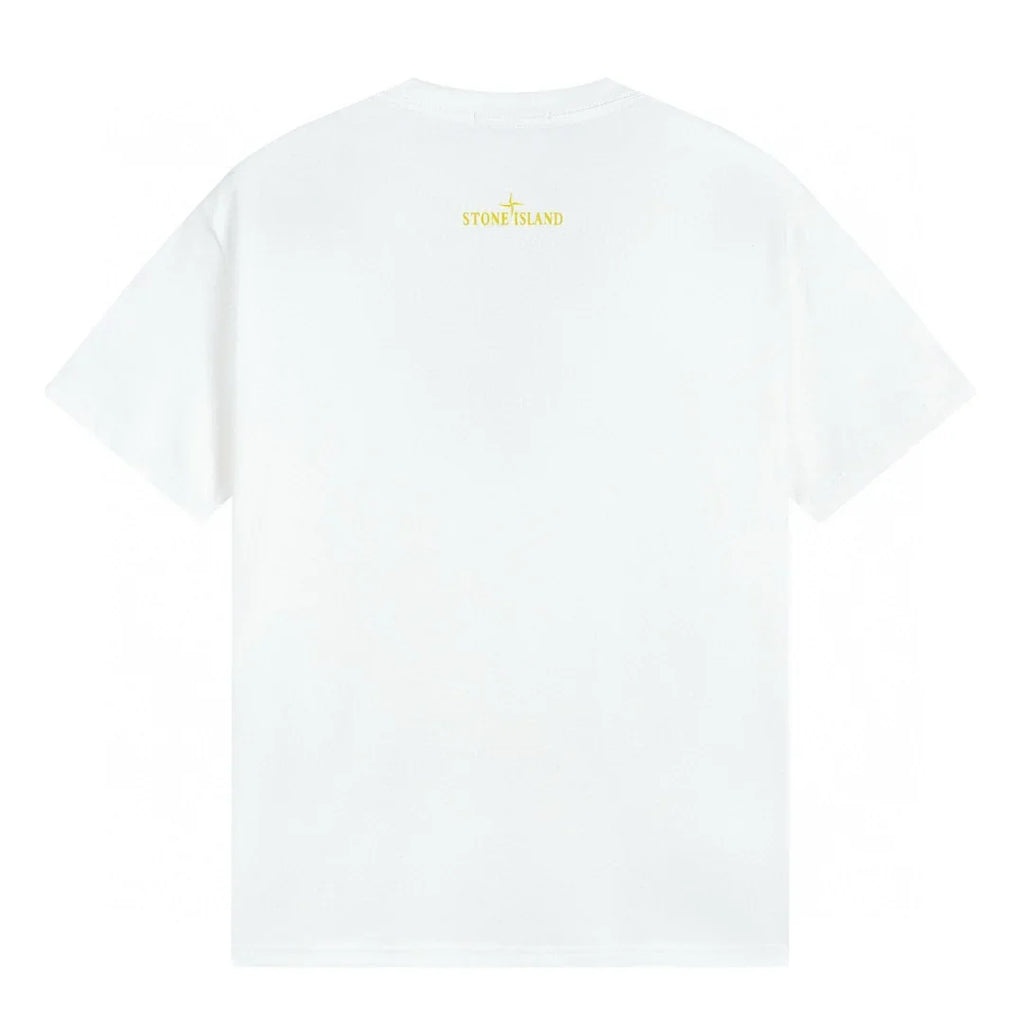 Stone Island Polychromatisches Baumwoll-T-Shirt Herren – Exklusiver Kompass-Patch Design