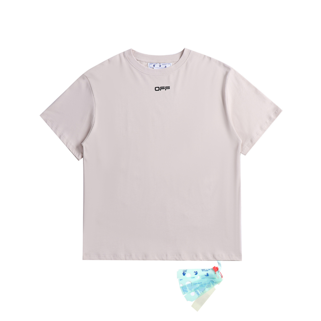 Off-White Monogramm Herren T-Shirt Luxus Streetwear Baumwolle Kurzarm Schwarz