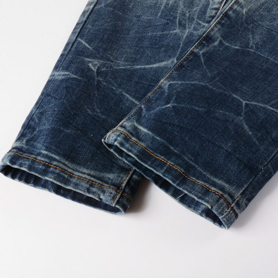 Amiri Gradient Blue Diamonds Patch Jeans – Luxus Designer Denim für Herren