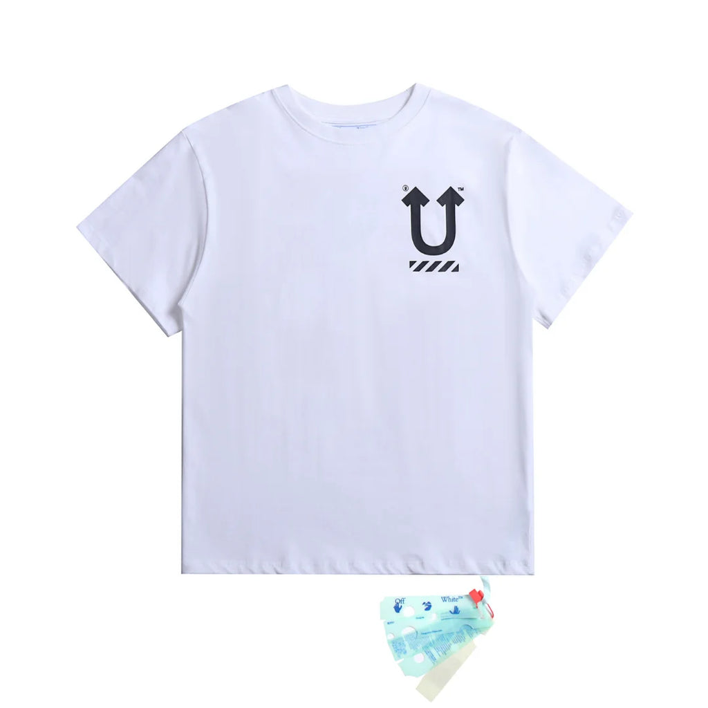 OFF-WHITE Monogramm Baumwoll-T-Shirt – Exklusiver Streetwear-Stil für Herren, Premium Qualität