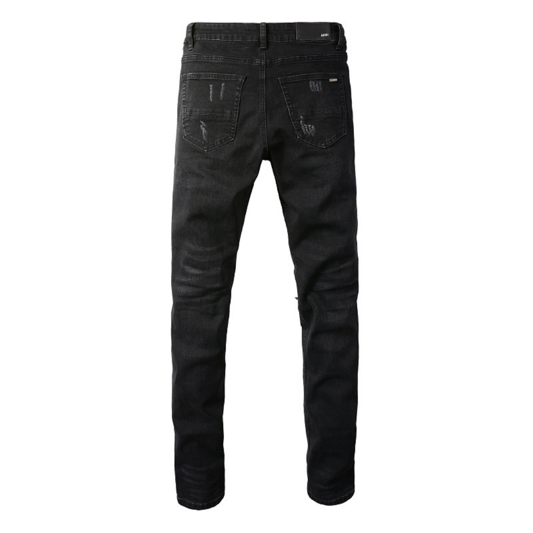Amiri Camouflage Patch Jeans: Luxuriöse Designer Denim im Rock'n'Roll Stil