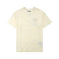 AMI Paris Unisex Baumwoll T-Shirt Herz Logo Print Designer Freizeit Oberteil