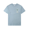 AMI Paris Herz-Logo Baumwoll-T-Shirt – Elegantes Designer Unisex Kurzarm Shirt