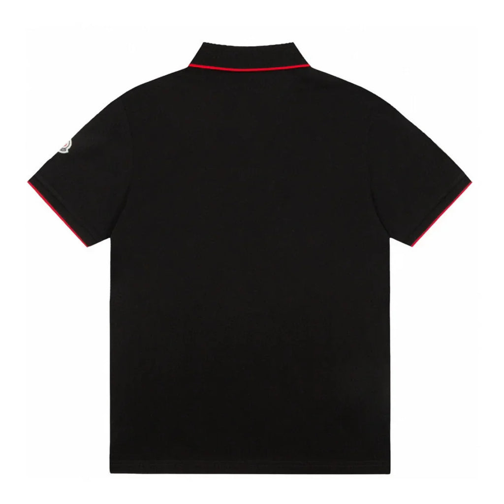 Moncler Luxus Herren Monogramm Polohemd: Stilvolles Baumwoll-T-Shirt für Freizeit