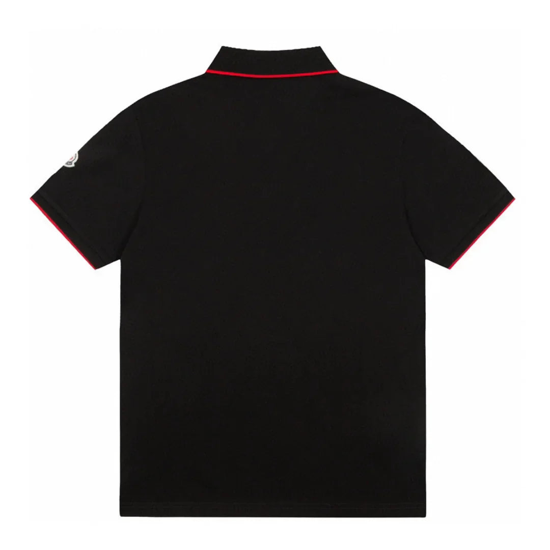 Moncler Luxus Herren Monogramm Polohemd: Stilvolles Baumwoll-T-Shirt für Freizeit