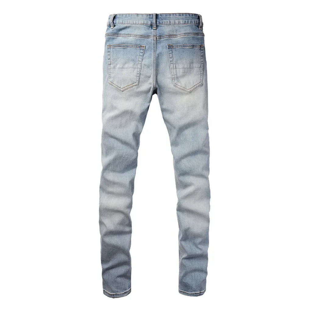 Amiri Blaue Diamond Jeans für Herren – Luxuriöse Designer Denim mit Distressed Details