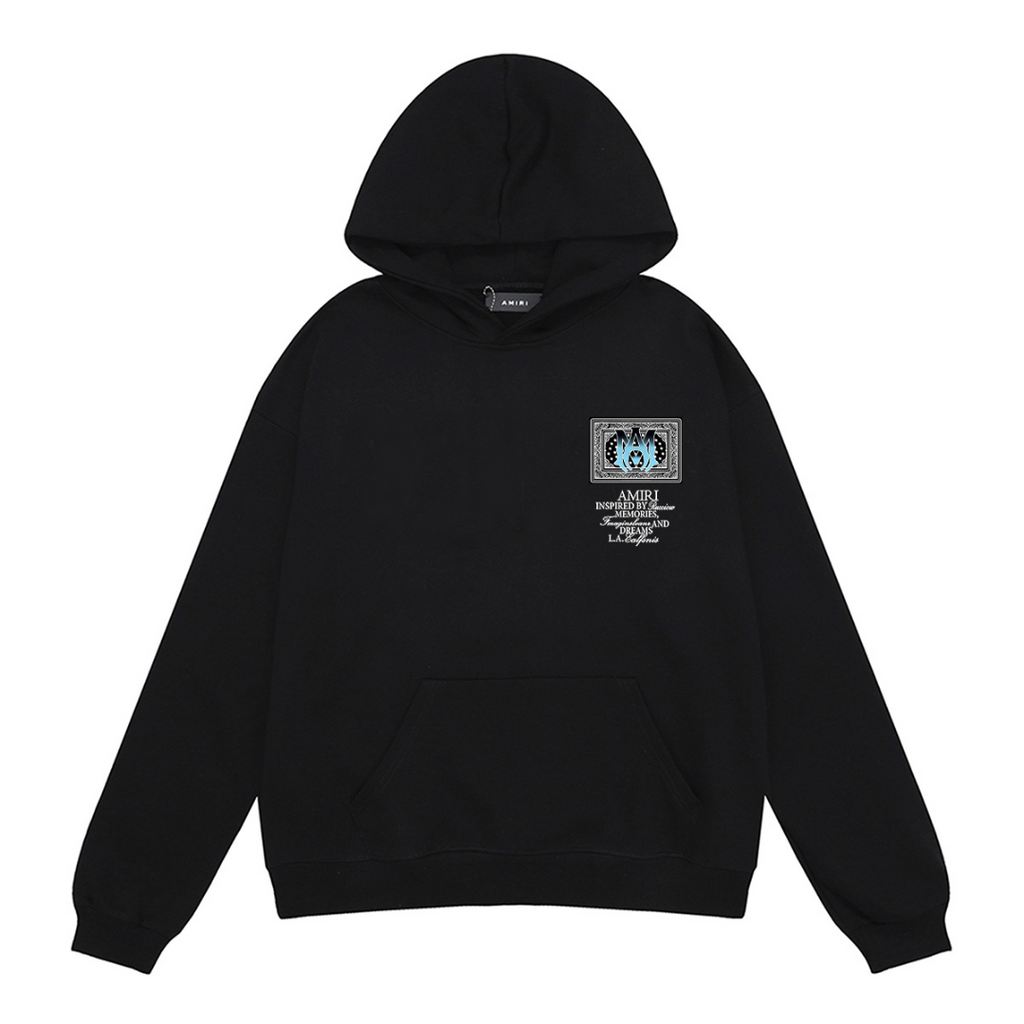 Amiri Bandana Luxus Hoodie – Stilvoller Streetwear Kapuzenpullover Schwarz Komfortabel Design