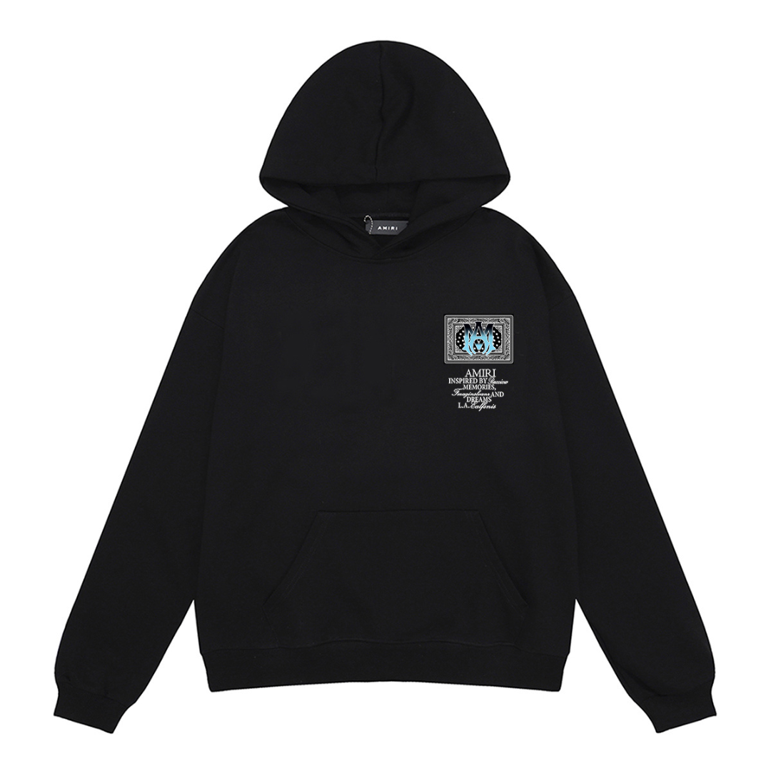 Amiri Bandana Luxus Hoodie – Stilvoller Streetwear Kapuzenpullover Schwarz Komfortabel Design