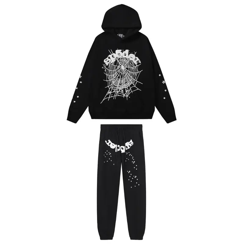 SP5DER Young Thug Streetwear Trainingsanzug Herren Urban Mode Komfort Design