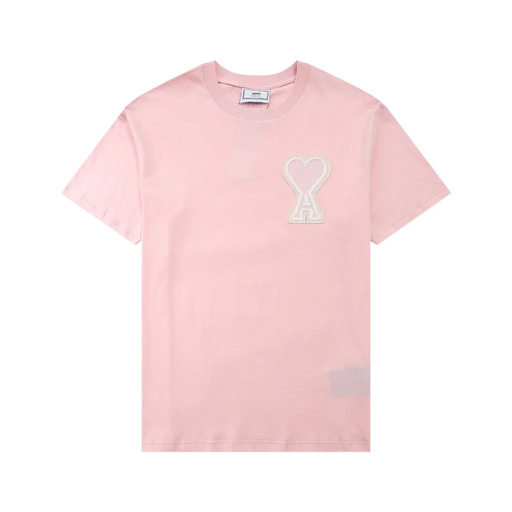 AMI Paris Herz-Logo Baumwoll-T-Shirt Herren – Klassisch, Komfortabel, Stilvoll