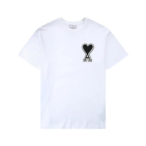 Stylisches AMI Paris Baumwoll-T-Shirt mit Herz-Logo für Herren