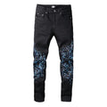 Luxuriöse Amiri Paint Splatter Jeans für Herren – Distressed Streetwear Denim