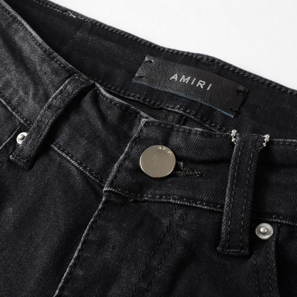 Luxuriöse Amiri Paint Splatter Jeans für Herren – Distressed Streetwear Denim