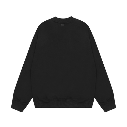 Eleganter AMI Paris Unisex Hoodie mit Herz-Logo-Stickerei – Luxuriöser Baumwoll Kapuzenpullover