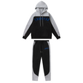 Trapstar Irongate Arch Chenille Grau-Blauer Trainingsanzug – Stilvoller Streetwear Jogger Set