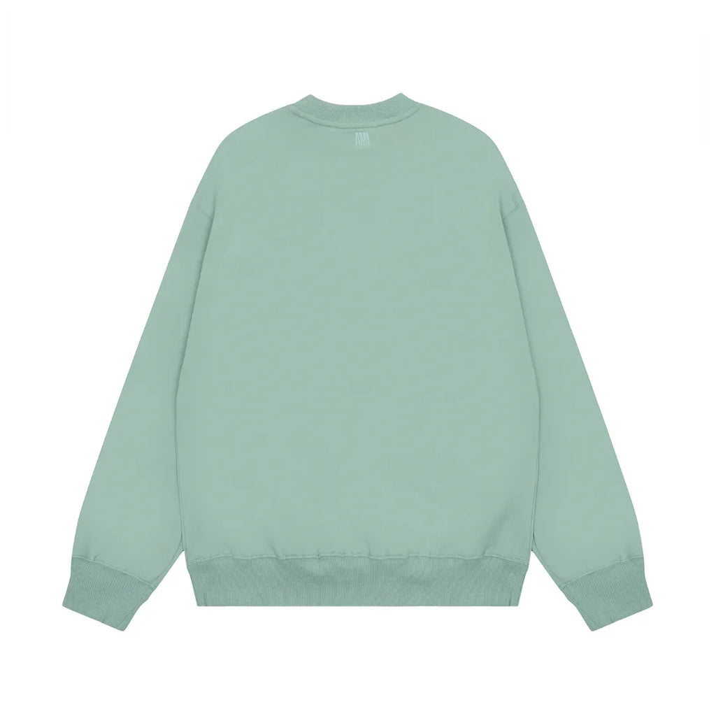 AMI Paris Unisex Baumwoll-Kapuzenpullover mit gesticktem Herzlogo und Relaxed Fit