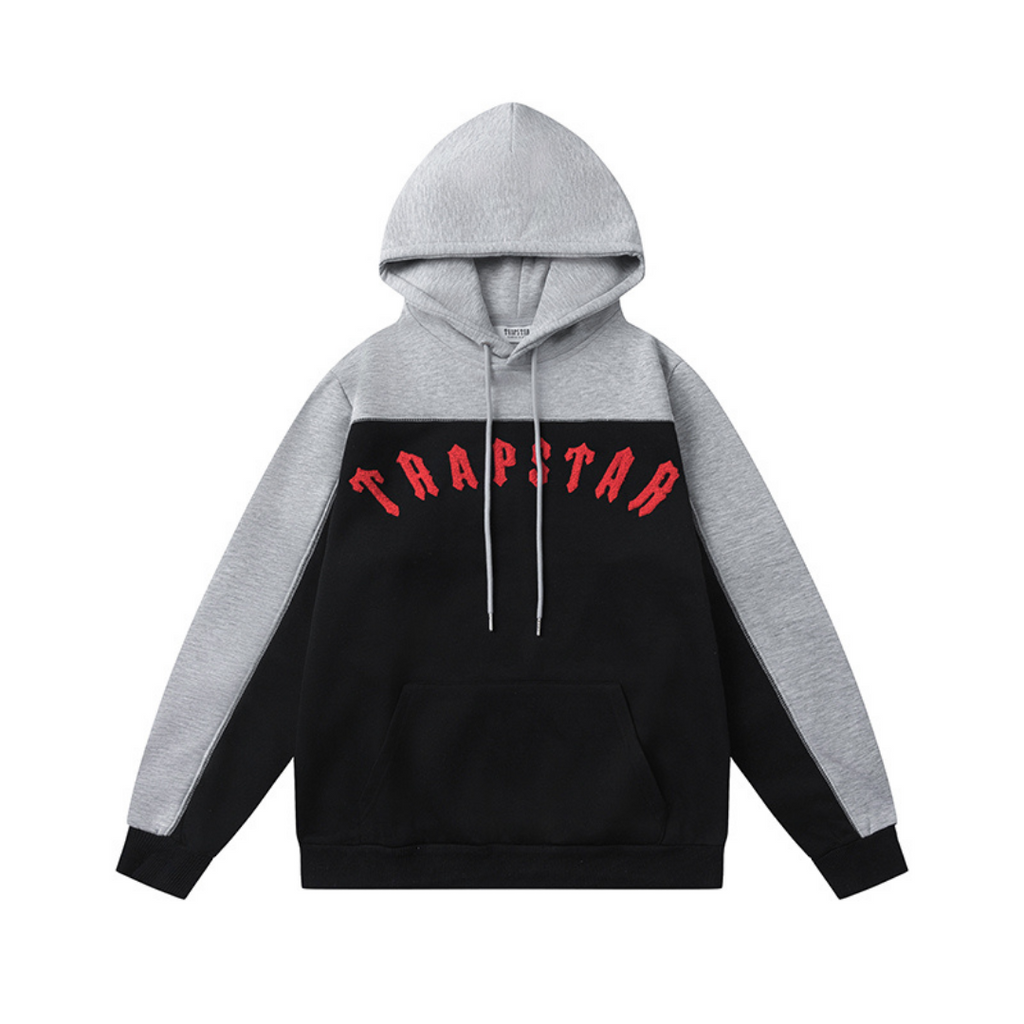 Trapstar Irongate Arch Chenille Trainingsanzug Grau-Rot – Urbaner Style