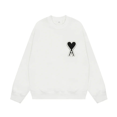 AMI Paris Unisex Hoodie: Stilvoller Komfort mit Herz-Logo für deine Garderobe